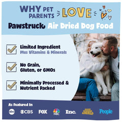 Pawstruck vet-recommended badge signals trusted complete nutrition for dogs.