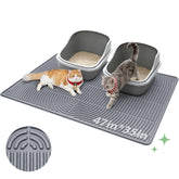 Pawtasy cat litter mat coverage area reduces cleanup with expansive protection.