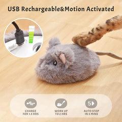 Pawthquake automatic cat toy 360 rotation captures dynamic hunting-inspired motion for curiosity.
