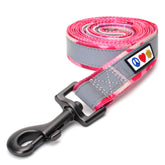 Pawtitas camo pink dog leash padded-handle for comfortable grip on walks.