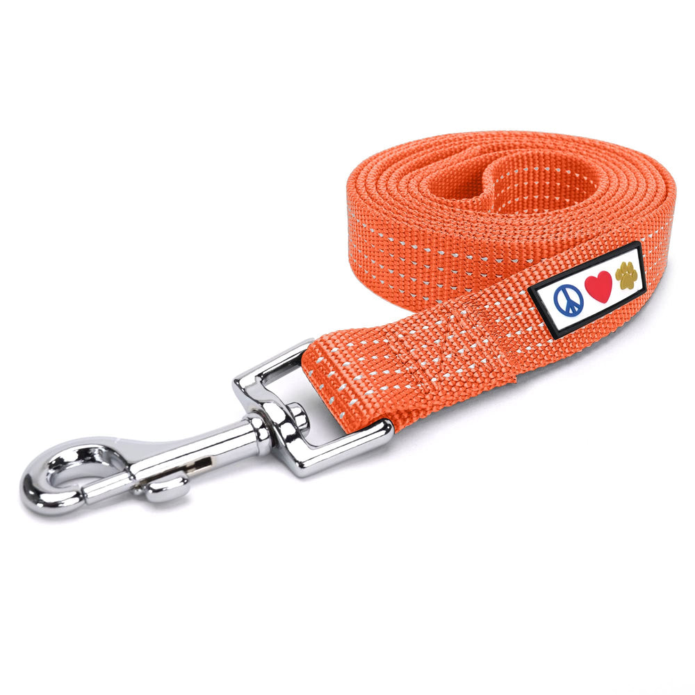 Pawtitas orange dog leash 6ft offers confident control on long walks