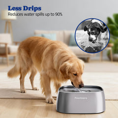 Pawtners anti-slip base prevents sliding during drinking for a mess-free meal.