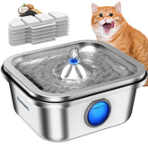 Pawtners cat fountain 4L capacity view for easy refills.