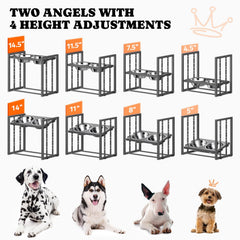 Pawtners elevated dog bowl stand with two bowls for convenient meals and balanced eating.