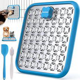 Pawtners lick mat large 9x9 area promotes slow feeding for big dogs.