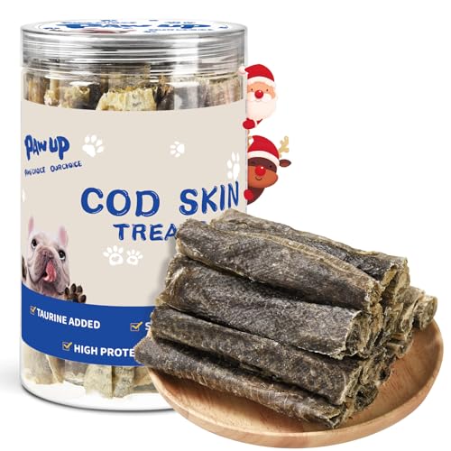 PAWUP cod skins treats in bag show grain-free, protein-rich chew for dogs