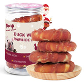 PAWUP Donut de Pato: empaque atractivo para masticación prolongada.