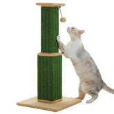 PAWZ Road carpet cat scratching post green 32-inch standing design promotes healthy scratching and play