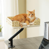 PAWZ Road cat desk bed close-up fur cover delivers a soft inviting resting surface.