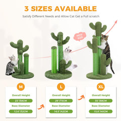PAWZ Road cactus-3-posts with varied heights for scratching and stretching