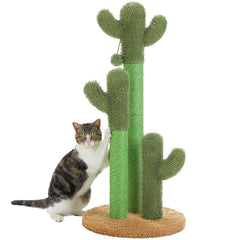 PAWZ Road cactus base scratching post offers sturdy support and furniture protection for playful cats.