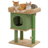 PAWZ Road cat tree top perch provides secure resting space for indoor cats.