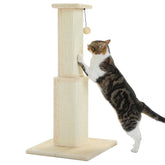PAWZ Road large scratching post beige with sturdy base for furniture protection.