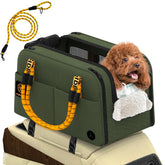PAWZIDEA Center Console Dog Car Seat front view offers secure front-row ride