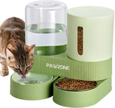 Pawzone 2-pack automatic cat feeder green with gravity design for worry-free feeding