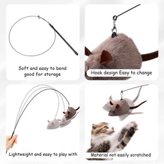 PAZ'S GIFT cat wand toy soft durable material close-up