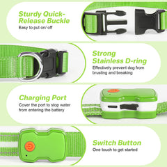 PcEoTllar rechargeable collar charges in 2 hours and lasts up to 10 hours.