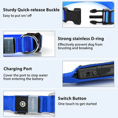 PcEoTllar waterproof rechargeable LED collar enabling safe swimming.