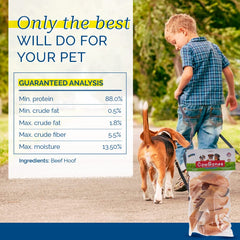 PCI Cow Bones 10 Pack ingredients showcase single-ingredient beef hooves for simple snacking