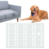 PEACHTREE PET clear scat mat pack shot showing six sheets for full couch protection