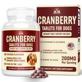 Peak Pets cranberry supplement for dogs bottle supports urinary tract wellness.