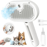 Pecait Cat Steam Brush front view for easy, calming grooming session.