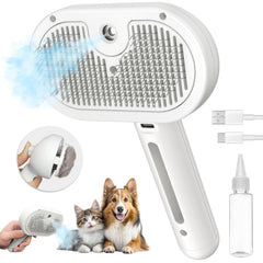 Pecait Cat Steam Brush front view for easy, calming grooming session.