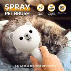 Pecait Cat Steam Brush release button simplifies self-cleaning during grooming.