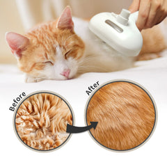 Pecait Cat Steam Brush steam release moisturizes coat to reduce static.