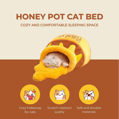 PECHVINO Honey Pot Cat Bed top-view, cozy nap-ready design