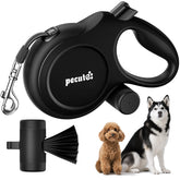 Pecute 26ft retractable leash in black offers smooth control for everyday walks.
