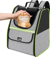 Pecute Cat Backpack front view highlights travel-ready design for pets.