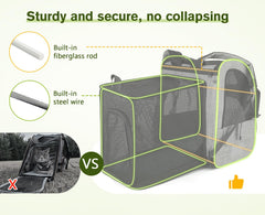 Pecute cat-backpack-removable-washable-cushion enables easy cleaning and comfy resting.