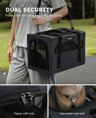Pecute cat carrier air circulation design maintains pet comfort during trips