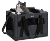 Pecute cat carrier with stable frame for secure travel