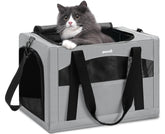Pecute cat carrier with stable structure ensures secure travel and resists collapse on rough roads