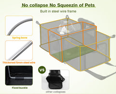 Pecute cat carrier ventilation mesh windows ensure fresh airflow on journeys.