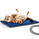 Pecute cat heating pad outdoor porch use provides sheltered warmth for pets.