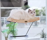 Pecute cat window perch with sisal surface for scratching and lounging.