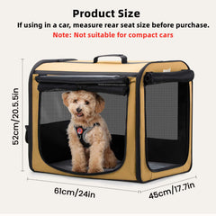 Pecute dog car crate lightweight at 5.7 lbs for easy handling on trips.