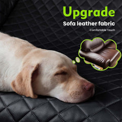 Pecute dog car seat cover in waterproof leather fabric keeps interior clean.