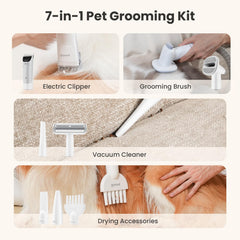 Pecute suction power 10000Pa captures hair during brushing.