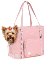 Pecute Dog Purse Carrier side view showcases lightweight travel-ready design for small dogs.