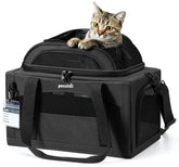 Pecute expandable pet carrier under-seat design for easy in-cabin travel with pets under 11 lbs