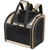 Mochila Pecute para gato con interior ampliado, ideal para viajes confortables.