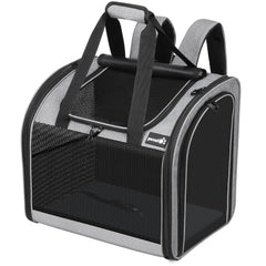 Pecute pet backpack widened interior for comfortable travel.