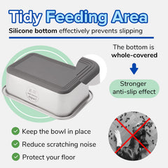 PEDAY 18/8 stainless steel bowl is BPA-free and food-grade for safe hydration.