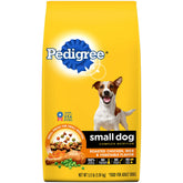 PEDIGREE small-dog kibble close-up highlighting balanced nutrition for tiny breeds