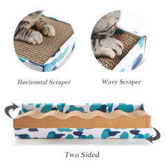 PEEKAB cat scratcher cardboard durable corrugated provides stronger scratching surface.