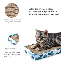PEEKAB cat scratcher cardboard easy-cleaning frame helps keep floors tidy.